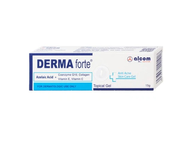 Gel Derma Forte Gamma hỗ trợ làm mờ sẹo, ngừa vết thâm, ngừa tái phát mụn, sạch bã nhờn trên da (Túyp 15g)