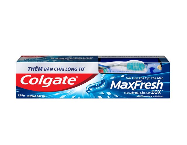 Kem đánh răng Colgate MaxFresh Bạc Hà 225g + Bàn chải