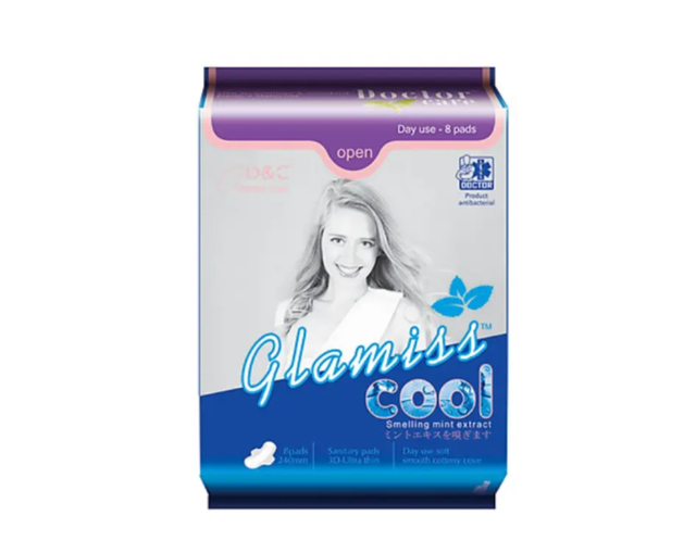 Băng vệ sinh Doctor Care Glamiss Cool Extra ban ngày thấm hút mạnh mẽ (Gói 8 miếng)