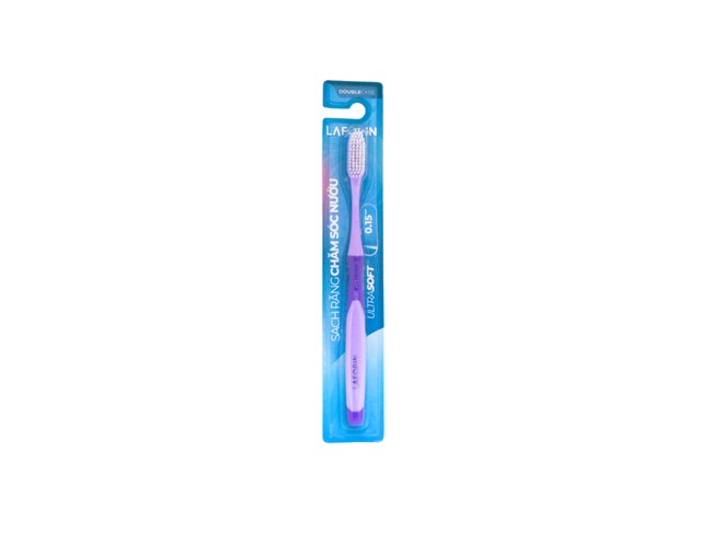 Bàn chải Laforin toothbrush màu tím vệ sinh răng miệng, làm sạch vượt trội (Vỉ 1 cái)