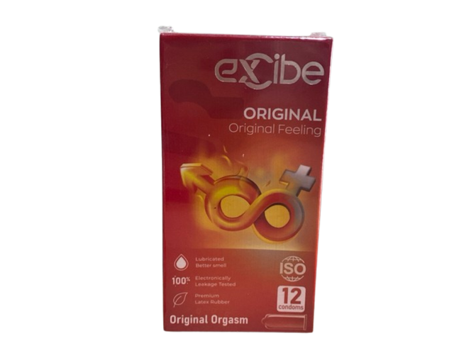 Bao cao su Excibe Original giảm nguy cơ mang thai ngoài ý muốn (Hộp 12 chiếc)
