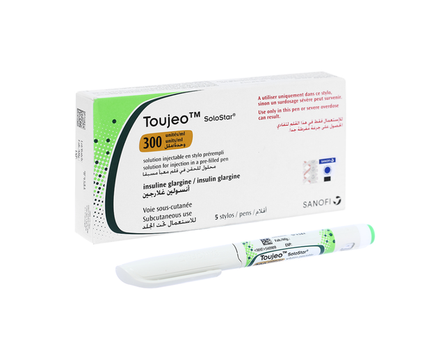 Bút tiêm Toujeo Solostar 300 IU/ml Sanofi điều trị đái tháo đường (Hộp 5 cây)