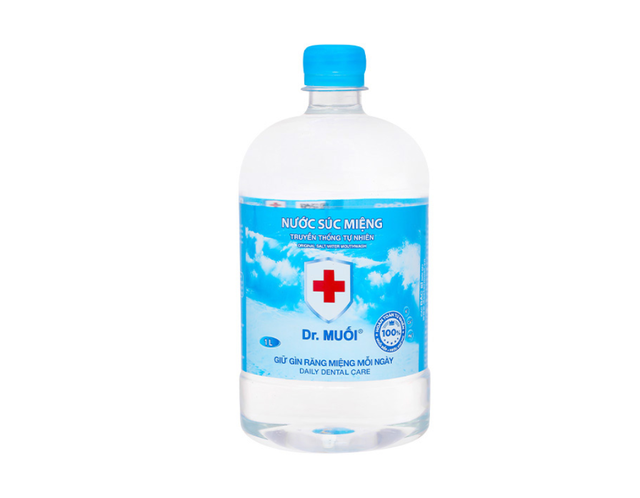 Nước súc miệng Dr. Muối ngừa vi khuẩn, giảm mùi hôi miệng (Chai 1000ml)