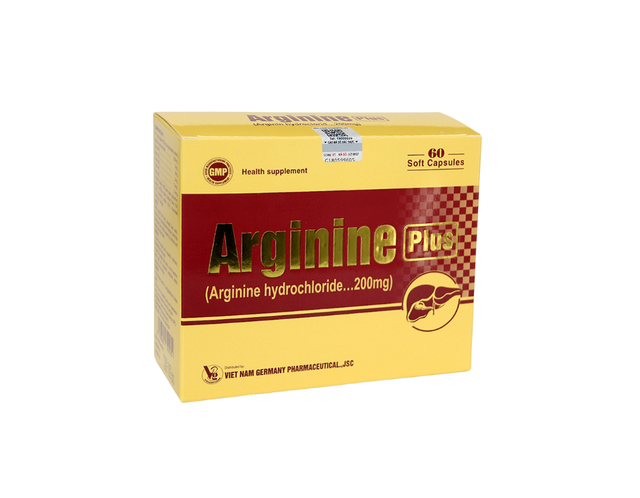 Thực phẩm Arginine Plus Cap 200mg Meracine giúp bổ gan, bảo vệ tế bào gan (Hộp 12 vỉ x 5 viên) 