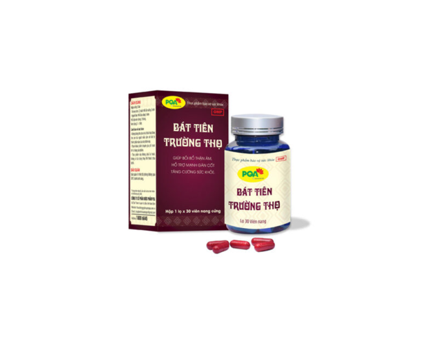 Viên uống PQA Bát tiên trường thọ bồi bổ thận âm, mạnh gân cốt (Lọ 30 viên) 