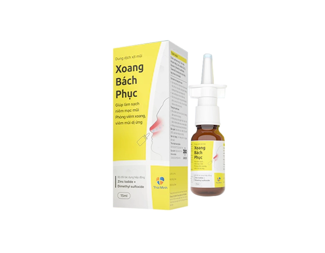 Dung dịch xịt mũi Xoang Bách Phục làm sạch niêm mạc mũi và thông thoáng đường thở (Hộp 1 chai 15ml)