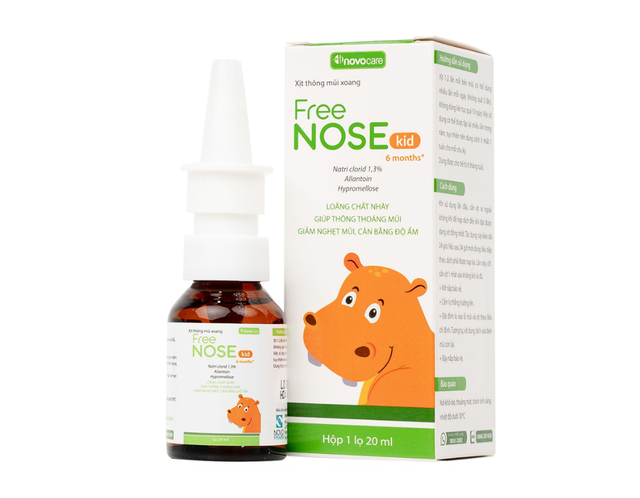 Xịt thông mũi xoang FreeNose Kid giúp thông thoáng mũi (chai 20ml)