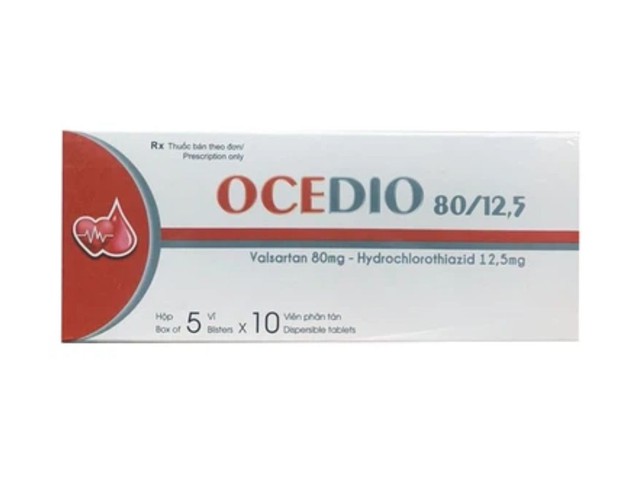 Thuốc Ocedio 80/12,5 điều trị cao huyết áp (Hộp 5 vỉ x 10 viên)