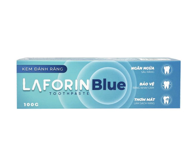 Kem đánh răng Laforin Blue Toothpaste giúp giảm tình trạng ê buốt răng cho răng nhạy cảm (Tuýp 100g)