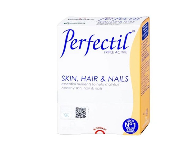 Thực phẩm bảo vệ sức khỏe Perfectil Vitabiotics bổ sung vi chất làm đẹp da, móng, tóc (Hộp 2 vỉ x 15 viên)