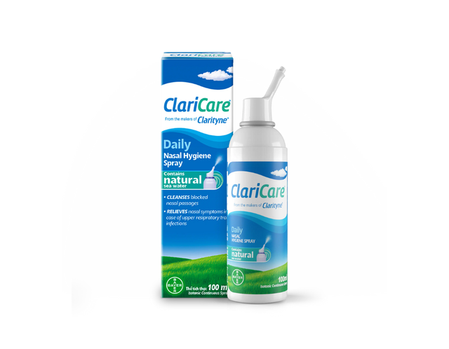 Dung dịch ClariCare Daily Nasal Hygiene Spray vệ sinh mũi (100ml)