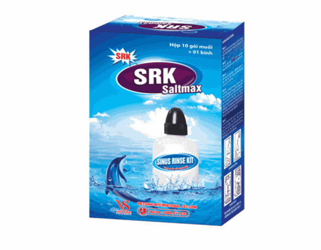 Muối rửa mũi SRK Saltmax (Hộp 10 gói kèm bình)