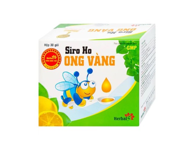Siro Ong Vàng Plus 5ml giúp giữ ấm, sát khuẩn hầu họng, giảm ho (Hộp 30 gói)