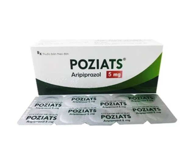 Thuốc Poziats 5mg điều trị tâm thần phân liệt, điều trị rối loạn lưỡng cực cấp tính (Hộp 3 vỉ x 10 viên)   