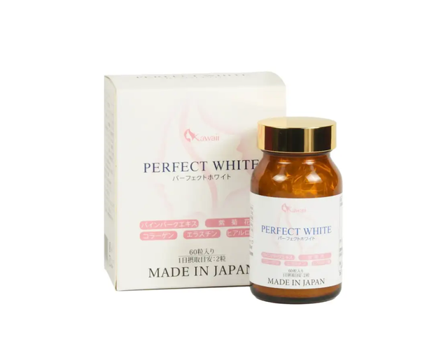Viên uống Perfect White JpanWell hỗ trợ làm đẹp da, giúp da trắng sáng, căng mịn (Lọ 60 viên)