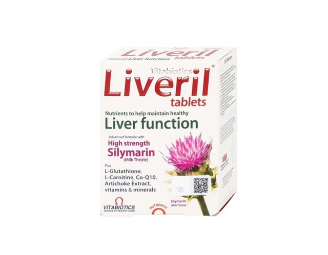 Viên uống Liveril Vitabiotics hỗ trợ tăng cường chức năng gan, tăng cường đề kháng (Hộp 5 vỉ x 6 viên)