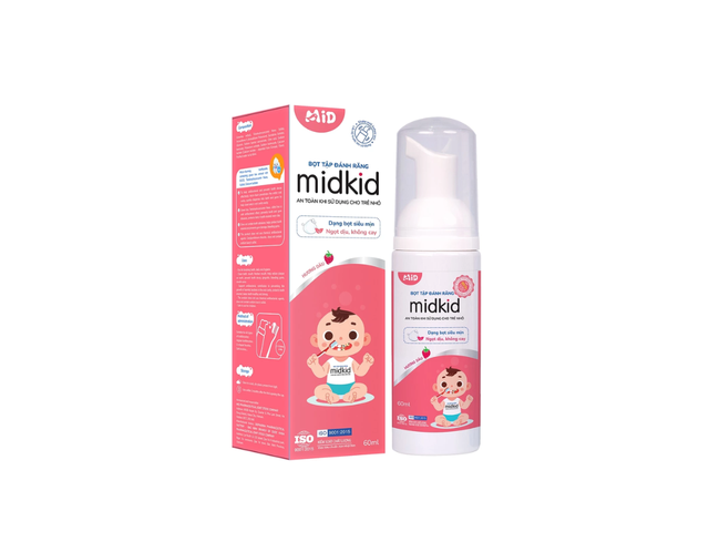 Bọt tập đánh răng Midkid ngọt dịu không cay cho bé (Tuýp 60ml)