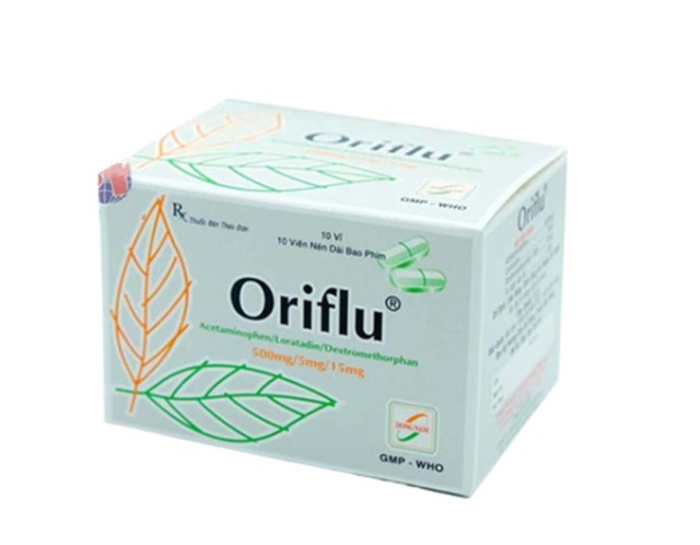 Thuốc Oriflu Tab 500mg/5mg/15mg điều trị cảm cúm (Hộp 10 vỉ x 10 viên)
