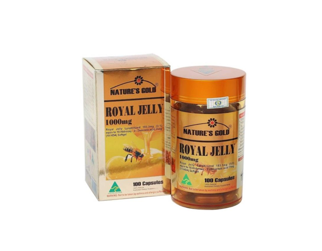 Viên uống Nature's Gold Royal Jelly 1000mg làm đẹp da, ngăn ngừa lão hóa (Hộp 100 viên)