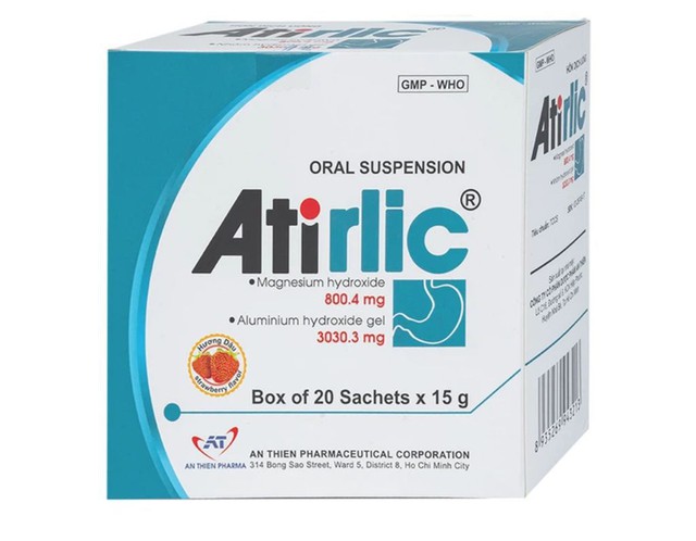 Thuốc Atirlic 15g An Thiên điều trị viêm loét dạ dày - tá tràng cấp và mạn tính (20 gói)