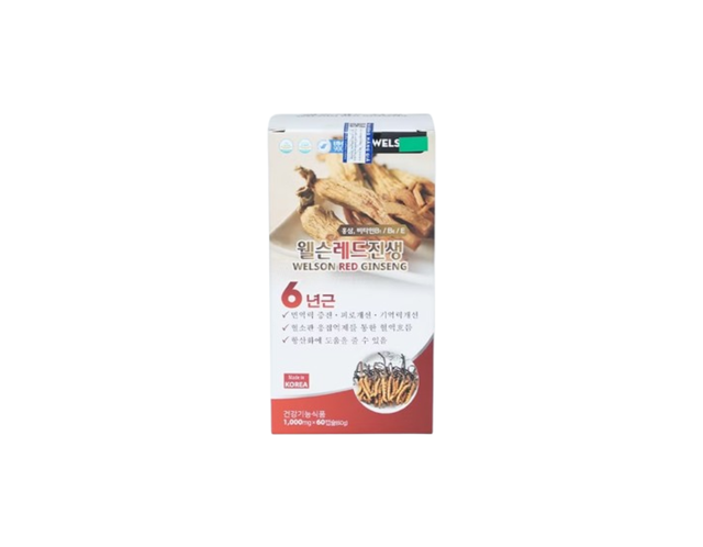 Viên uống hồng sâm Welson Red Ginseng hỗ trợ bồi bổ sức khỏe (Hộp 60 viên)