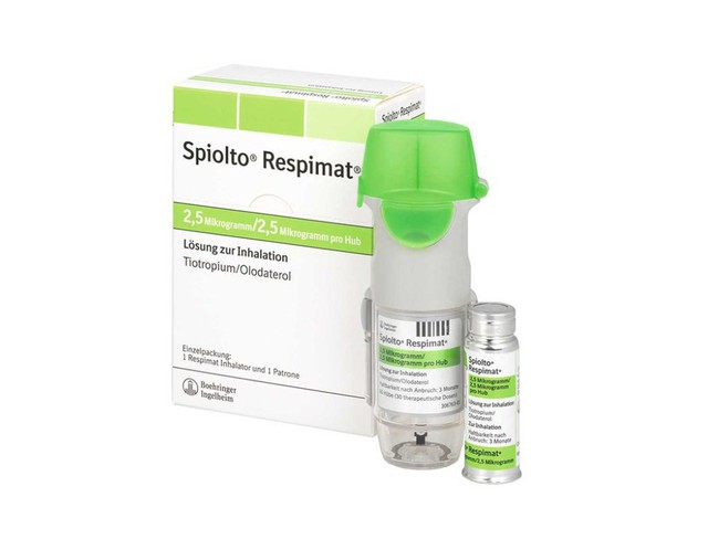 Thuốc Spiolto Respimat Boehringer điều trị giãn phế quản (1 ống 4ml/60 lần x 1 bình xịt)