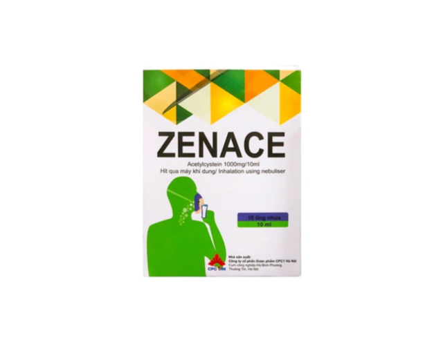 Thuốc Zenace Sol 1000mg/10ml làm loãng đờm (Hộp 10 ống nhựa x 10 ml)