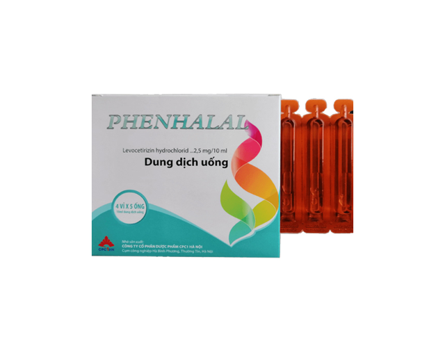 Thuốc Phenhalal Sol điều trị viêm mũi dị ứng, mày đay (Hộp  4 vỉ x 5 ống nhựa x 10ml)