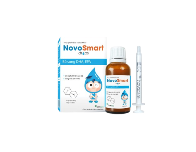 Dung dịch Novosmart Drops bổ sung DHA, EPA giúp trẻ phát triển trí não toàn diện (Hộp 1 chai 30ml)