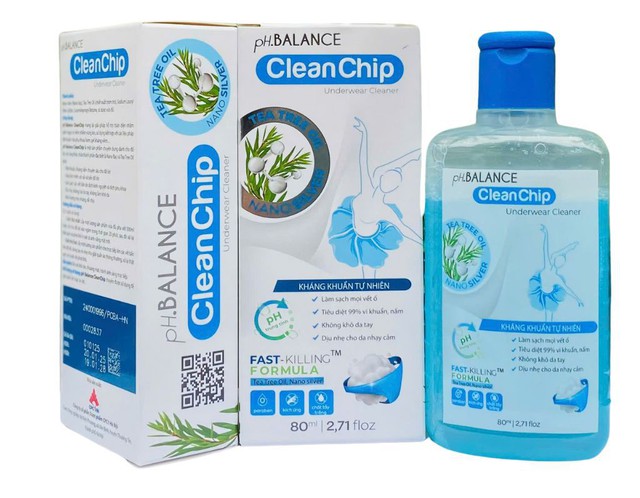 Dung dịch pH.Balance CleanChip giúp làm sạch đồ lót (Hộp 1 lọ * 80ml)