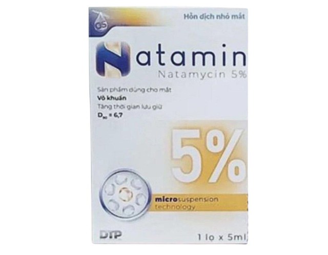 Thuốc nhỏ mắt Natamin 5 điều trị nấm mắt (Hộp 1 lọ * 5ml)