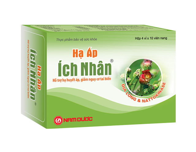 Viên uống Hạ Áp Ích Nhân Nam Dược hỗ trợ hạ huyết áp, giảm nguy cơ tai biến (Hộp 4 vỉ x 10 viên))