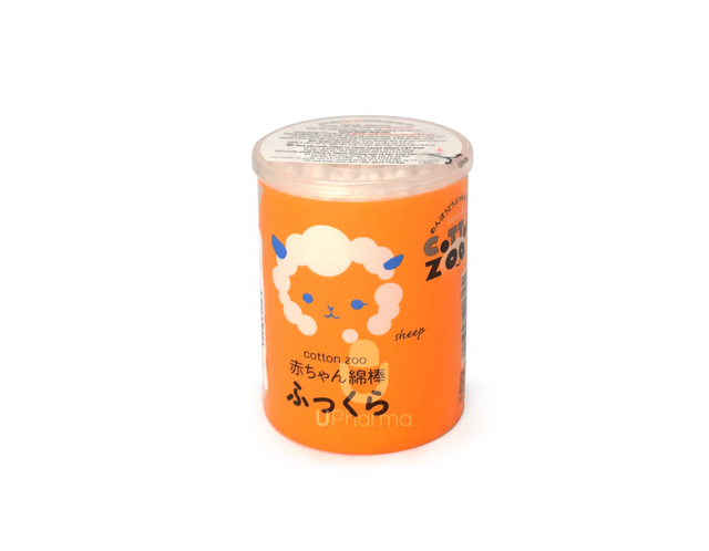 Tăm bông tắm bé cotton ZOO Cừu (Hộp 120 que)