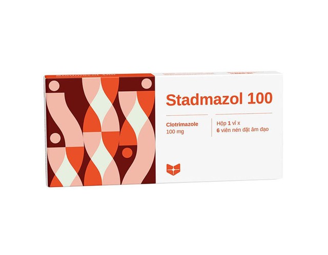 Thuốc Stadmazol 100mg điều trị điều trị viêm âm đạo do nấm Candida (Hộp 1 vỉ x 6 viên)