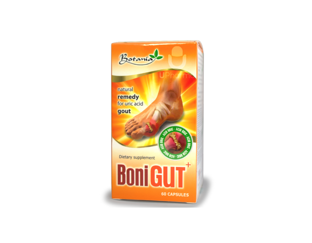 Viên uống BoniGut+ Botania giảm nồng độ acid uric trong máu, hỗ trợ điều trị bệnh gout (Hộp 60 viên)