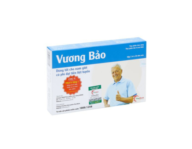 Viên uống Vương Bảo New hỗ trợ u xơ tuyến tiền liệt (Hộp 2 vỉ x 10 viên) 