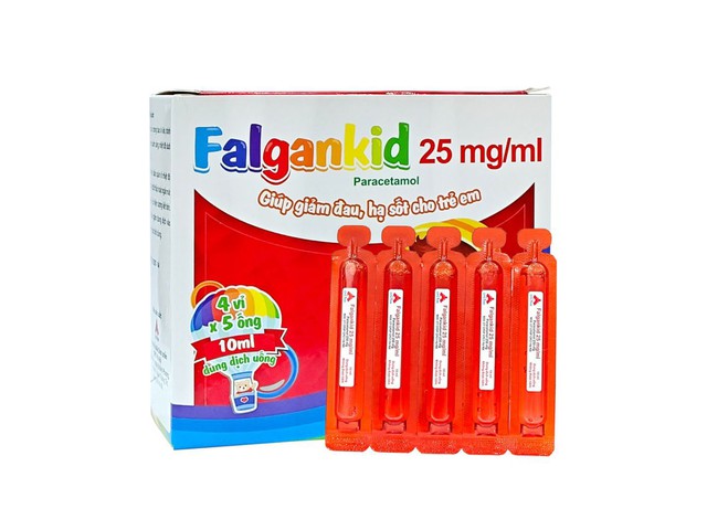 Falgankid 25mg/ml -  Hộp 4 vỉ x 5 ống 10ml