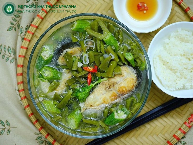 Canh xương rồng nấu cá lóc